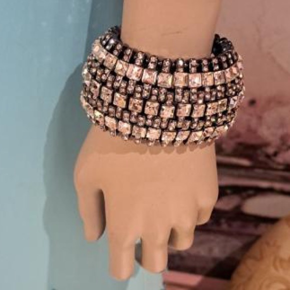 Rhinestone beaded cuff - Picture 2 of 2